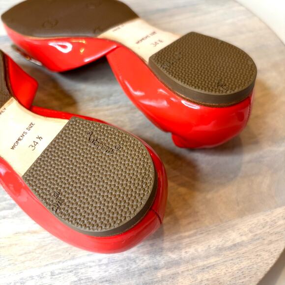 Authentic Roger Vivier Women's Red Orange Ballet Flats Made In Italy US Size 5 - Picture 11 of 14